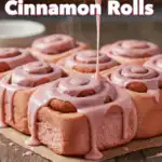 pink velvet cinnamon rolls