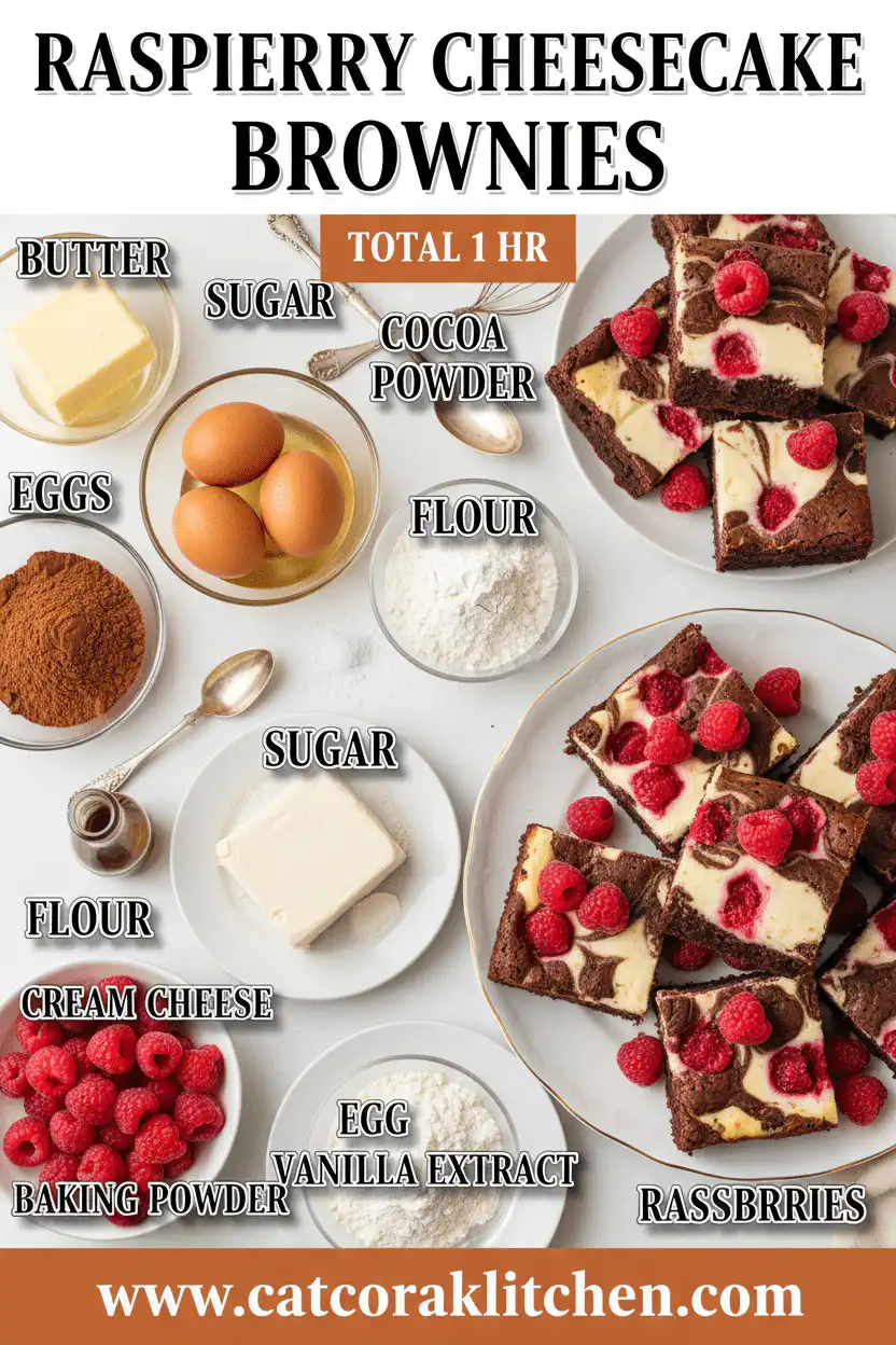 Raspberry cheesecake brownies ingredients