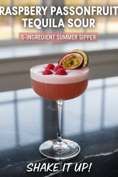 raspberry passionfruit tequila sour