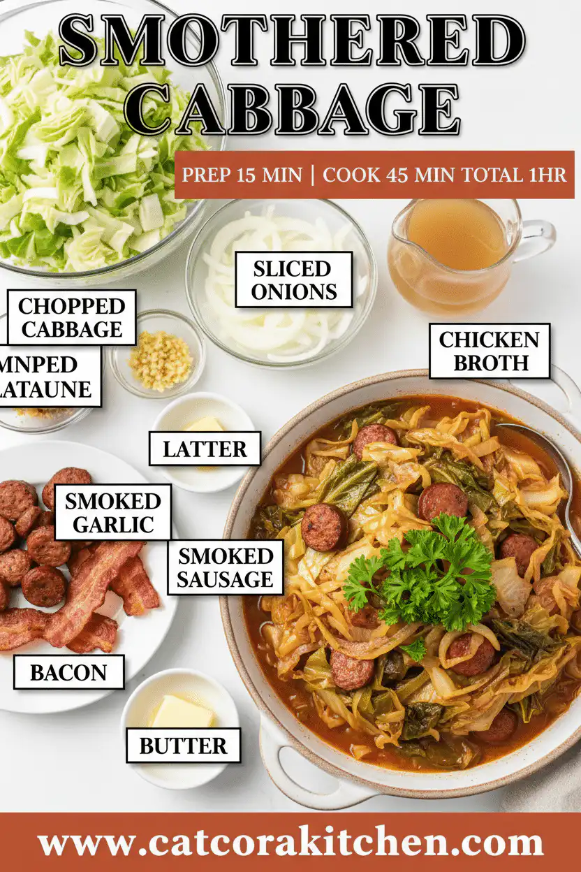 Smothered cabbage ingredients