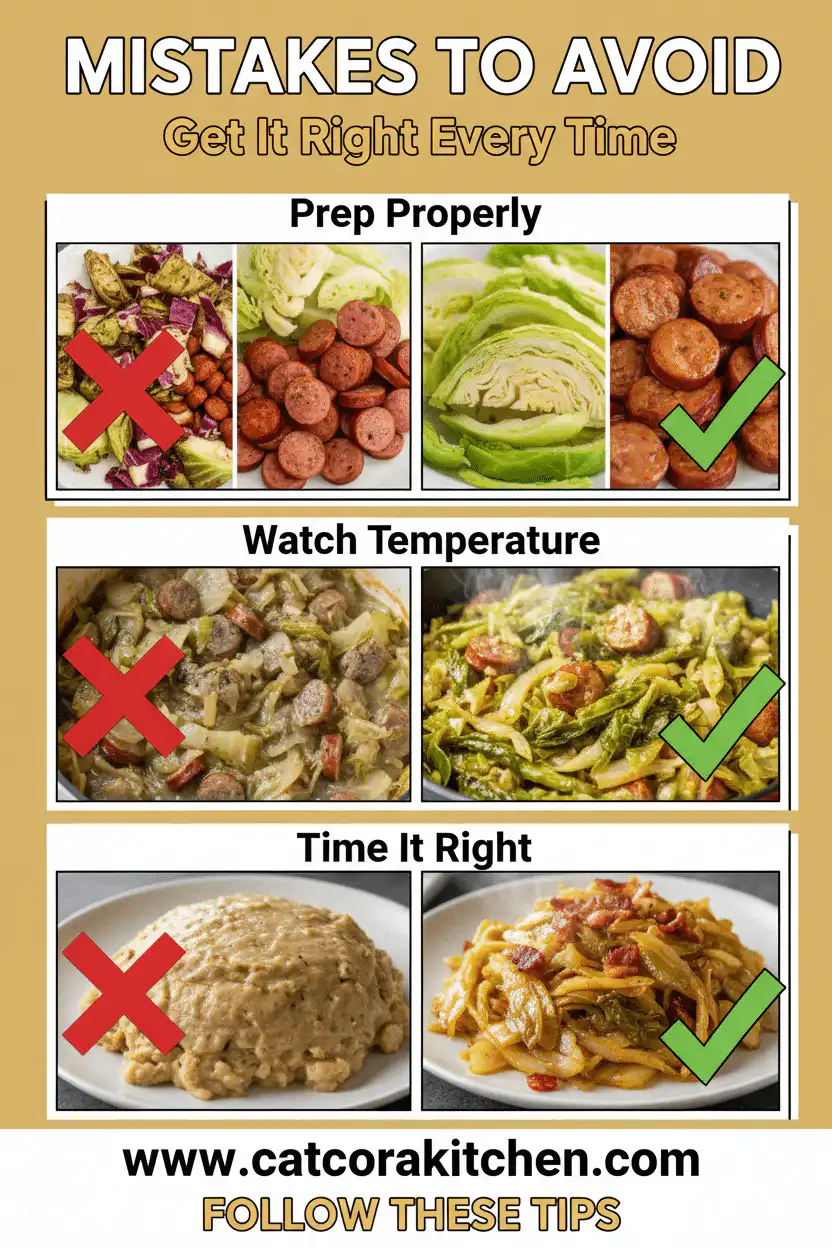Smothered cabbage common mistakes