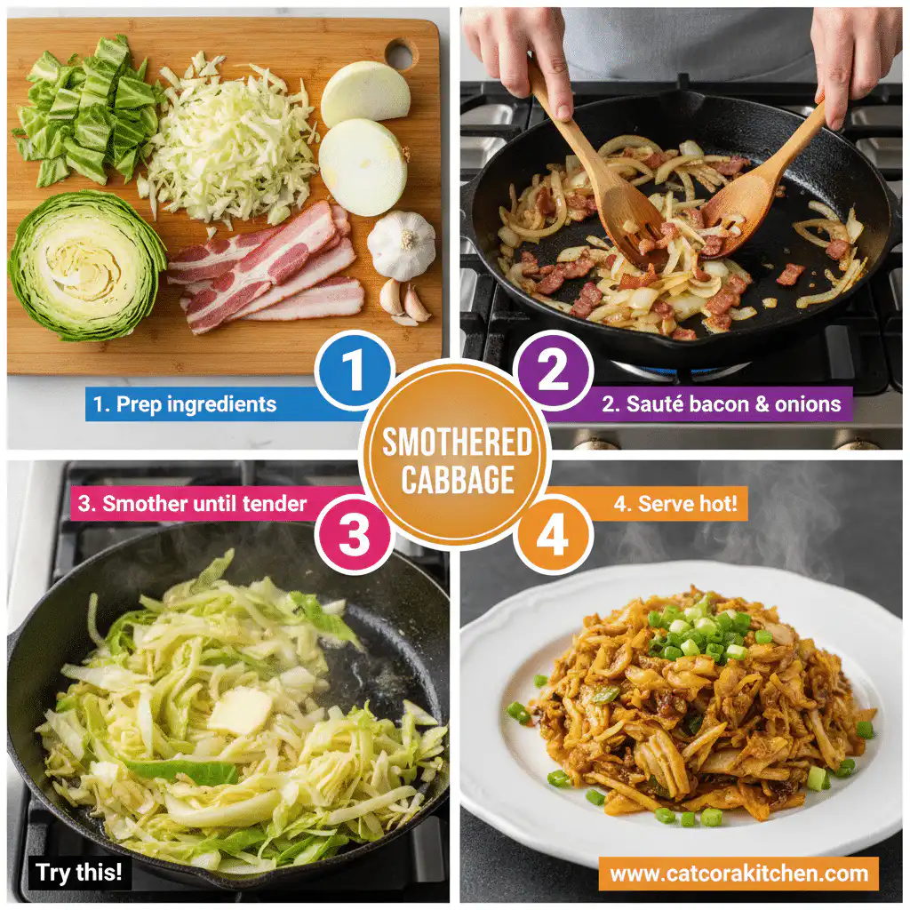 card recipe ingredients and instructions smothered cabbage