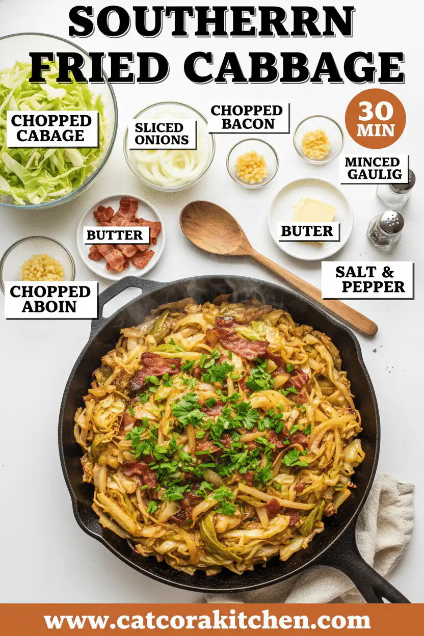 Southern fried cabbage ingredients