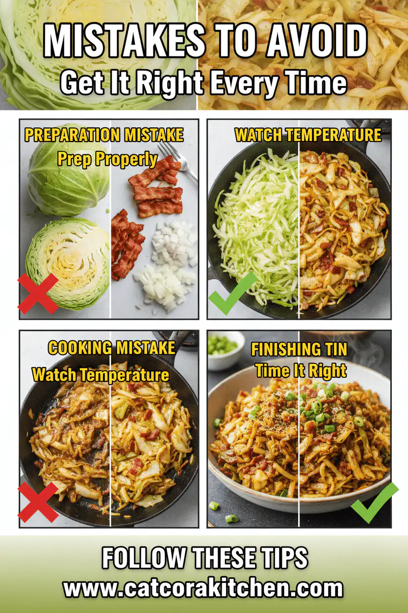 Southern fried cabbage common mistakes