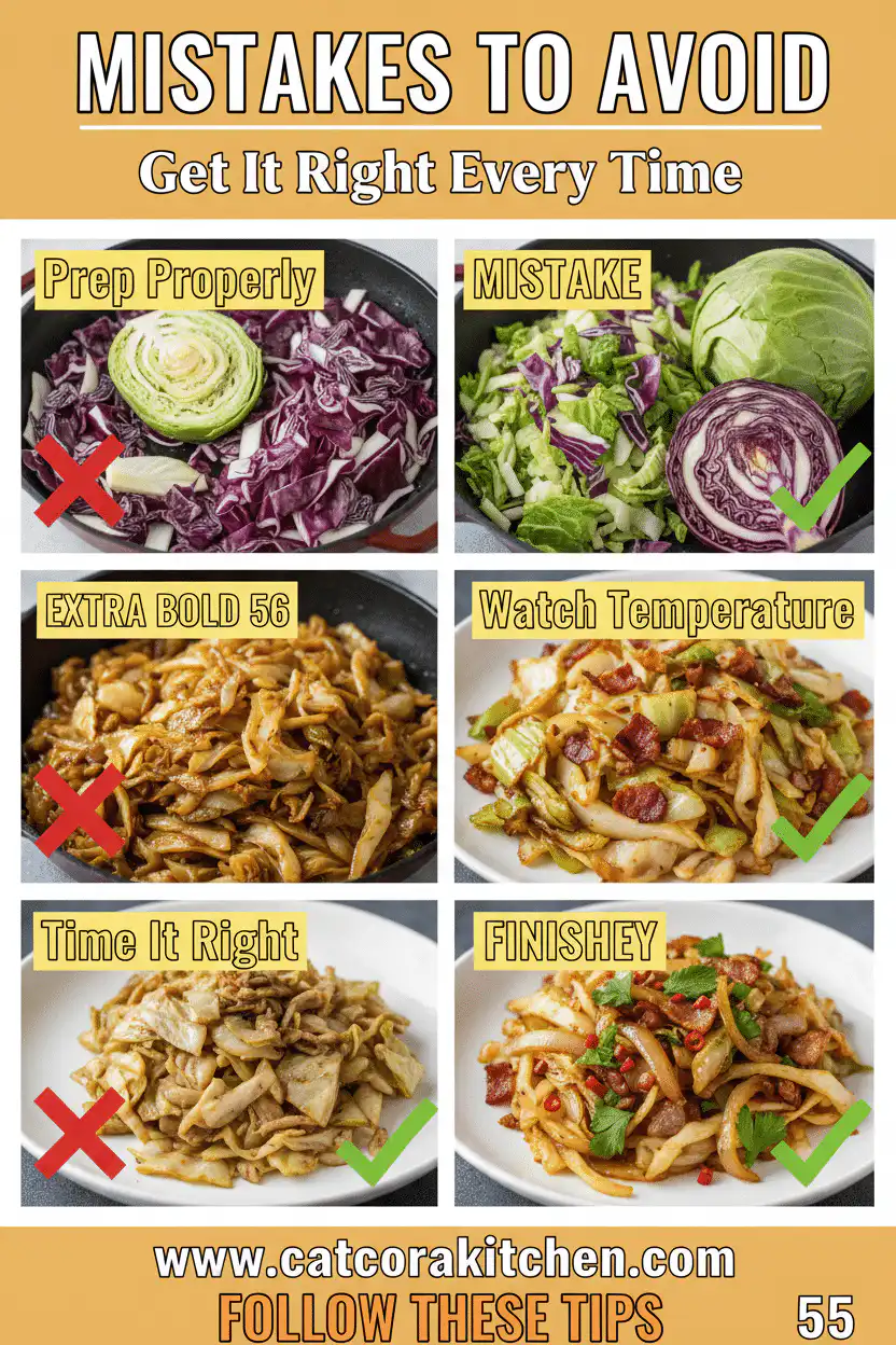 Southern fried cabbage common mistakes