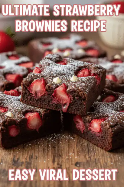 strawberry brownies