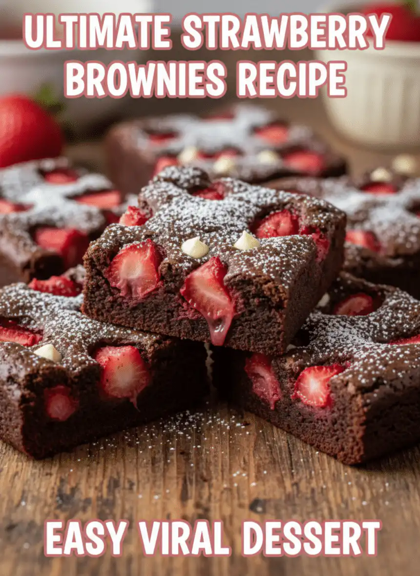 strawberry brownies