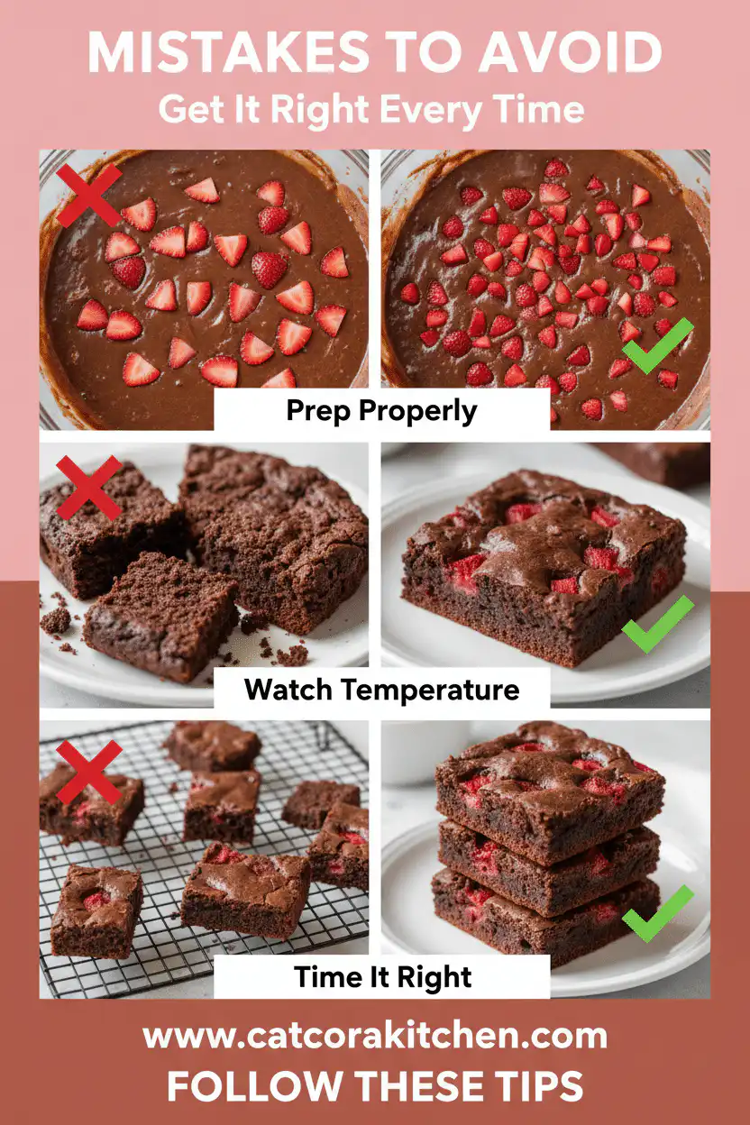 Strawberry brownies common mistakes