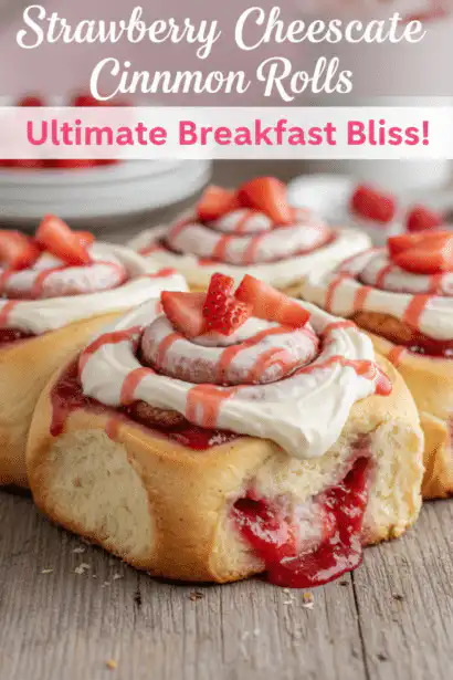 strawberry cheesecake cinnamon rolls