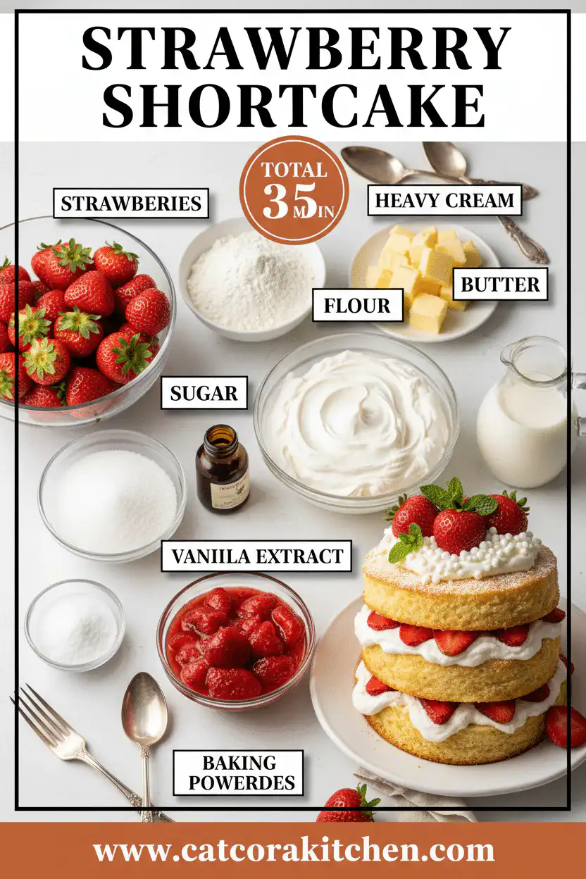 Strawberry shortcake ingredients