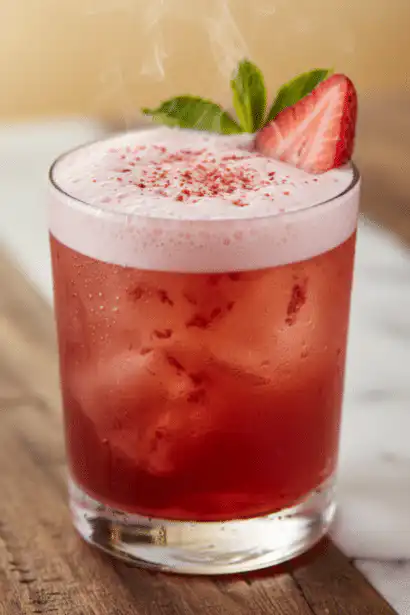 strawberry whiskey sour