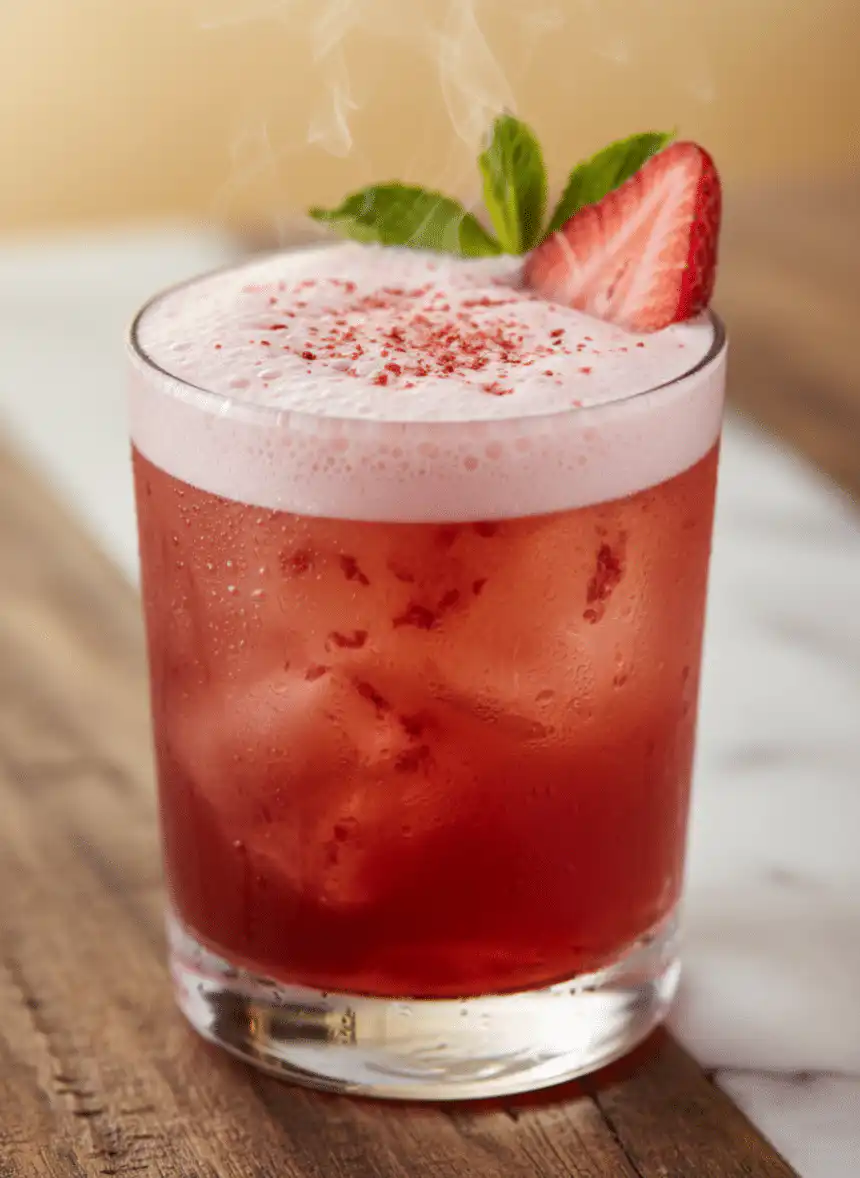 strawberry whiskey sour