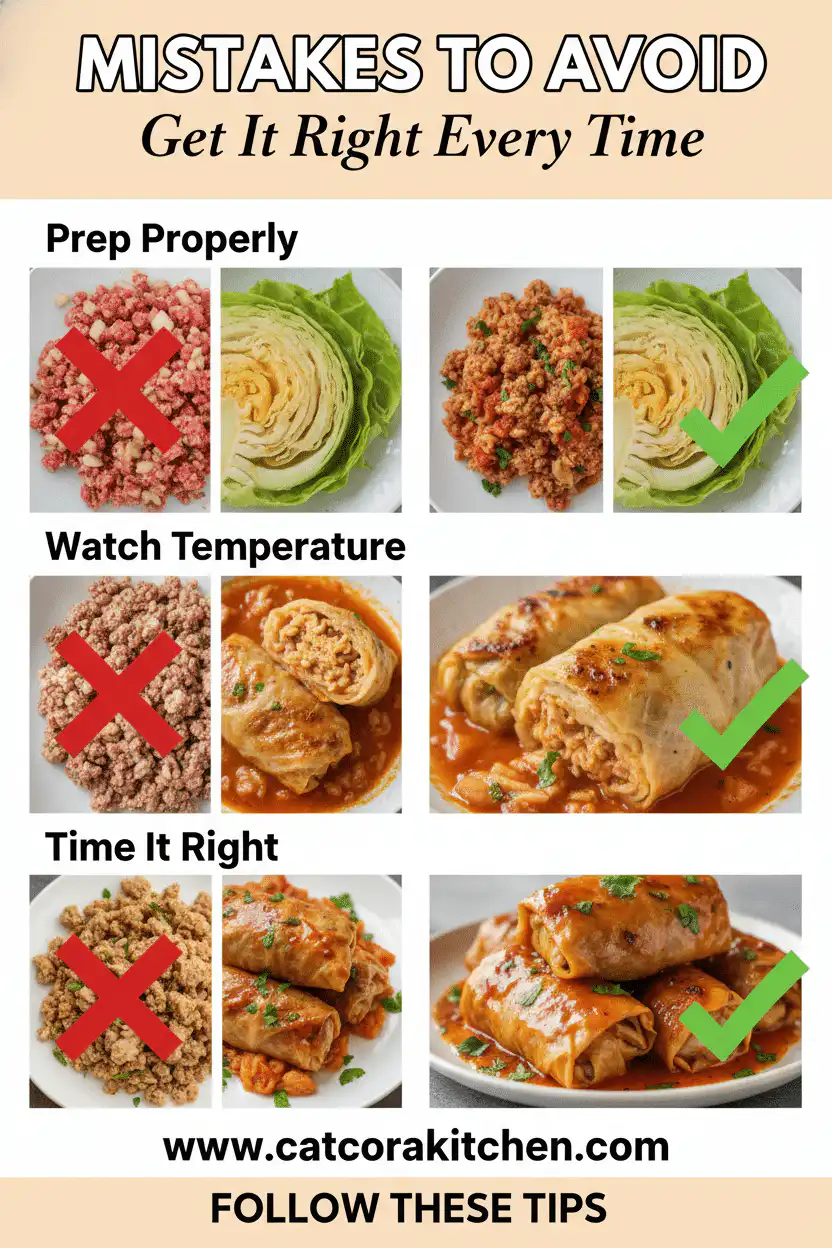 Stuffed cabbage rolls common mistakes