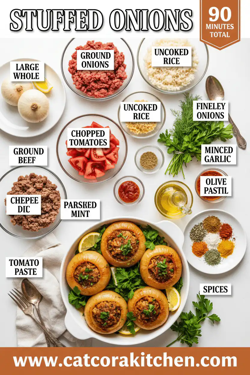 Stuffed onions ingredients