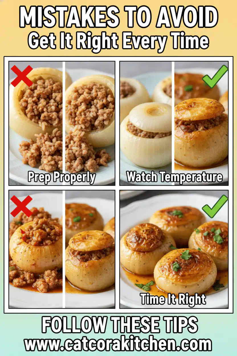 Stuffed onions common mistakes