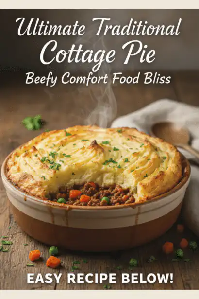 traditional cottage pie with ground beef