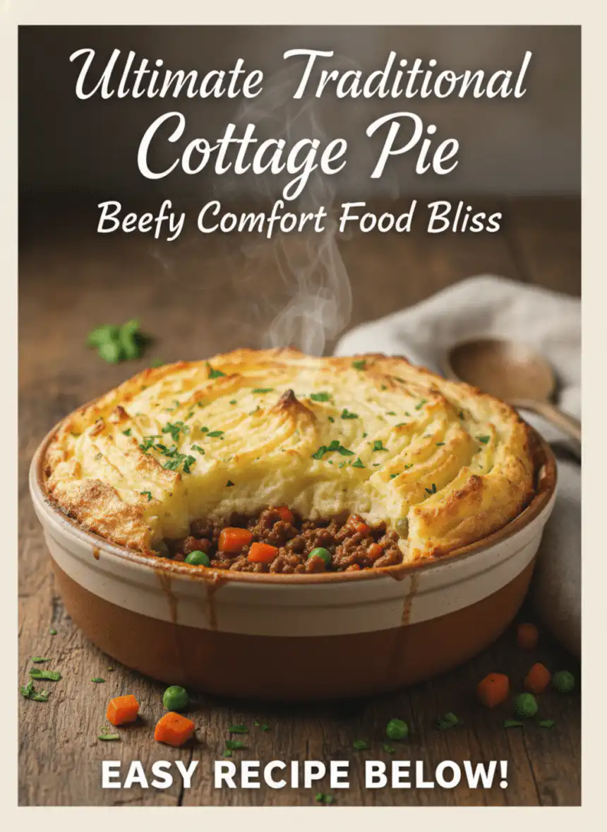 traditional cottage pie with ground beef