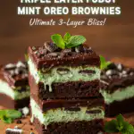 triple layer fudgy mint Oreo brownies