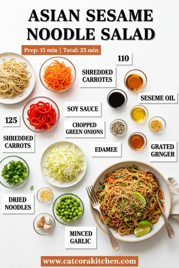 Asian sesame noodle salad ingredients