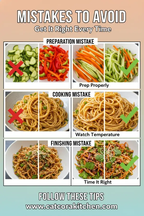 Asian sesame noodle salad common mistakes