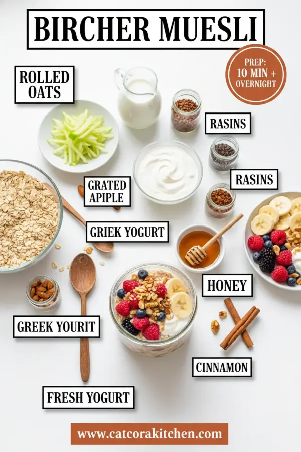 Bircher muesli ingredients