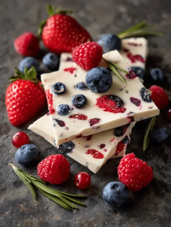 Greek yogurt bark with berries