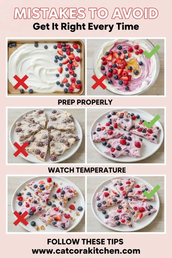Greek yogurt bark with berries common mistakes