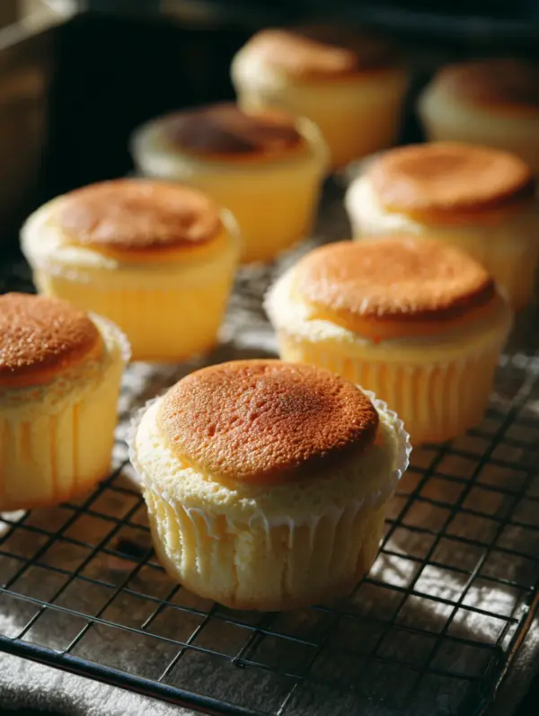 card recipe ingredients and instructions Japanese cotton cheesecake cupcakes