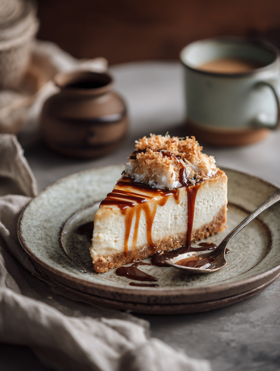 Samoa Cheesecake – Caramel Coconut Girl Scout Cookie Cheesecake
