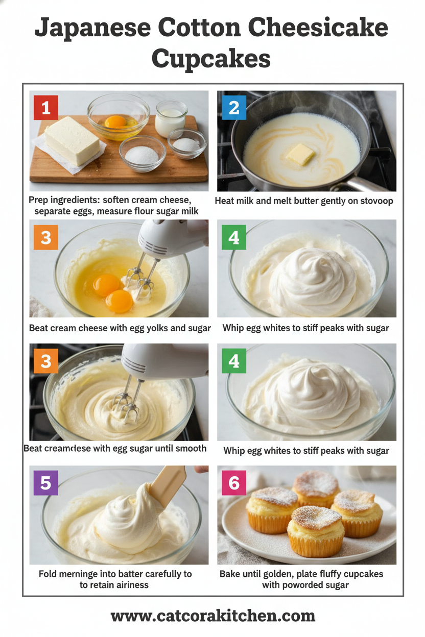 Japanese cotton cheesecake cupcakes How to Make
