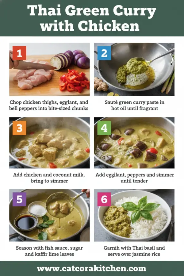 Thai green curry with chicken How to Make 