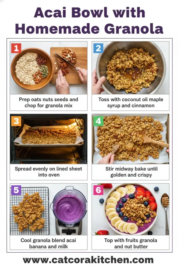 Acai bowl with homemade granola How to Make