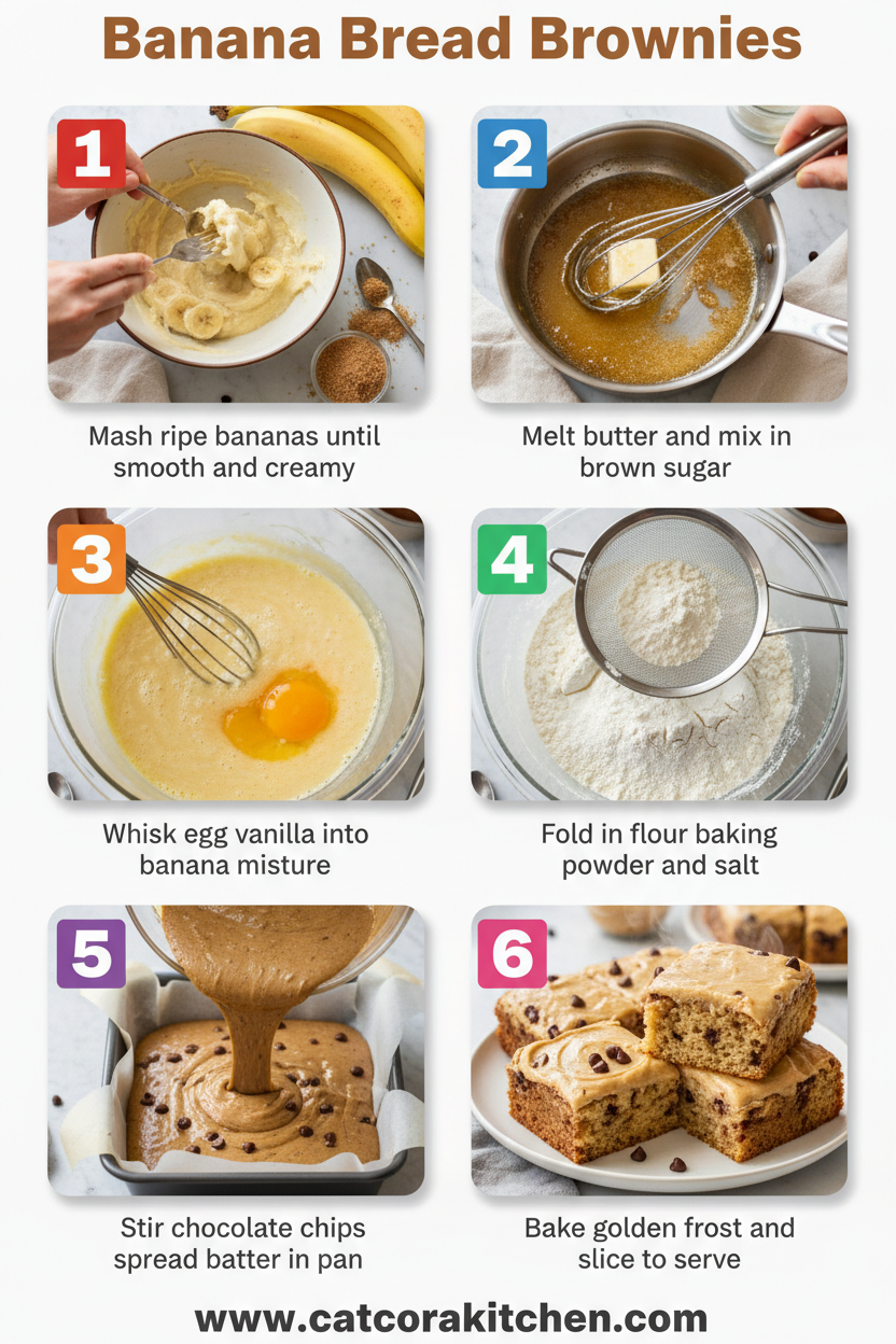 Banana bread brownies How to Make 