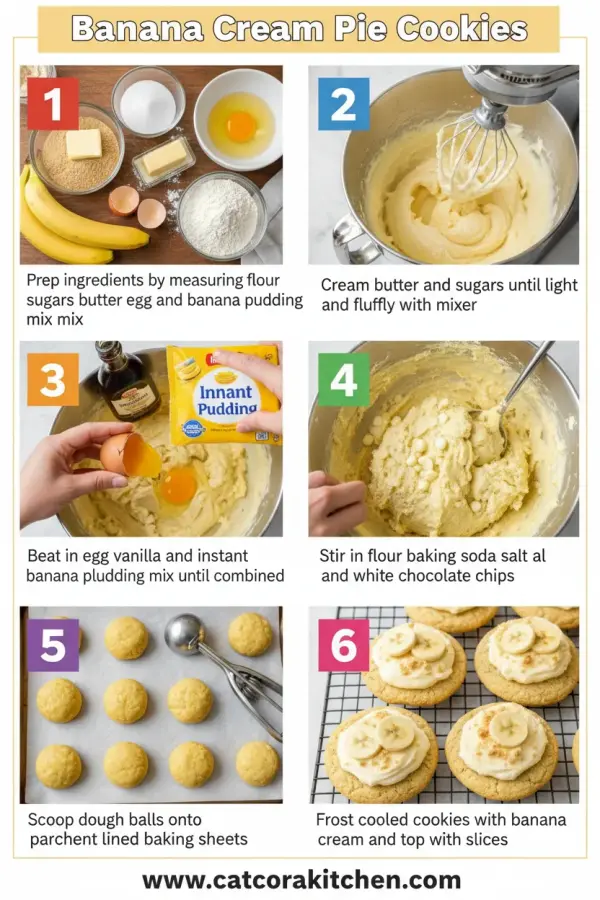 Banana cream pie cookies How to Make