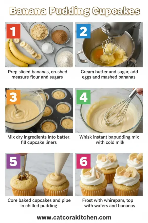 Banana pudding cupcakes How to Make