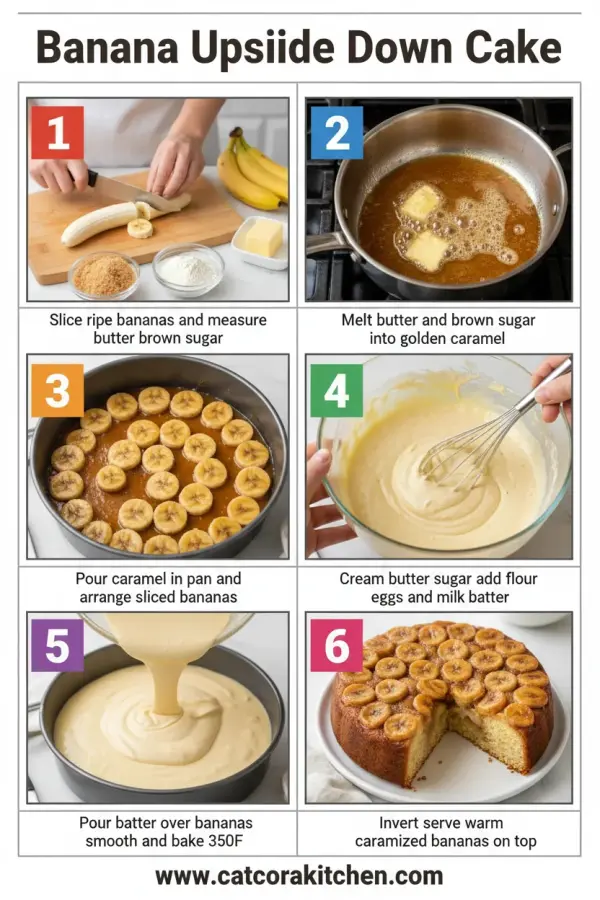 Banana upside down cake how to make