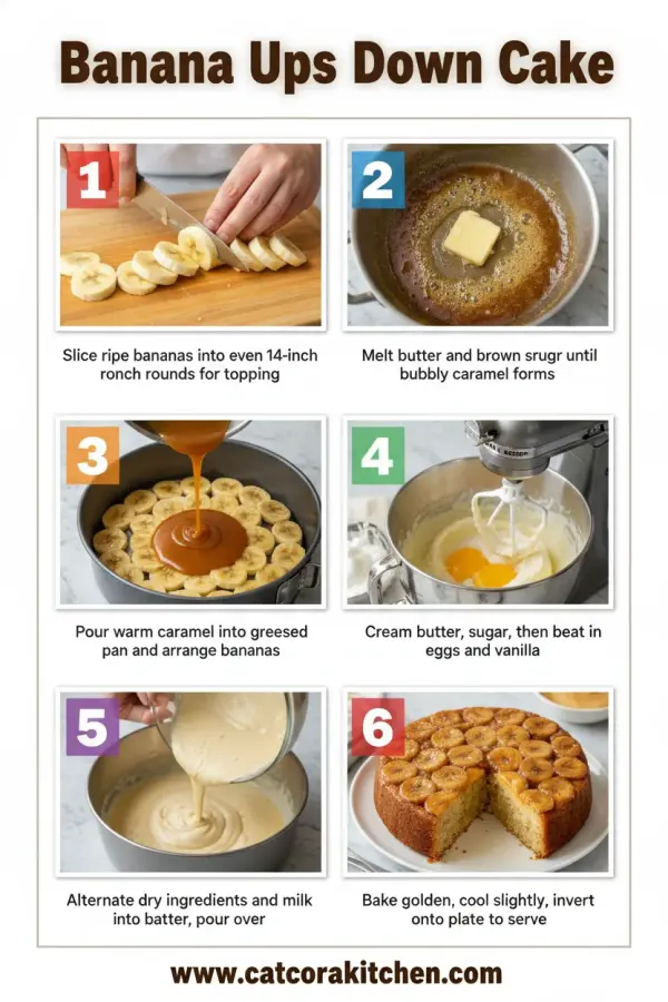 Banana upside down cake how to make
