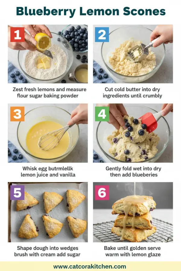 Blueberry lemon scones how to make