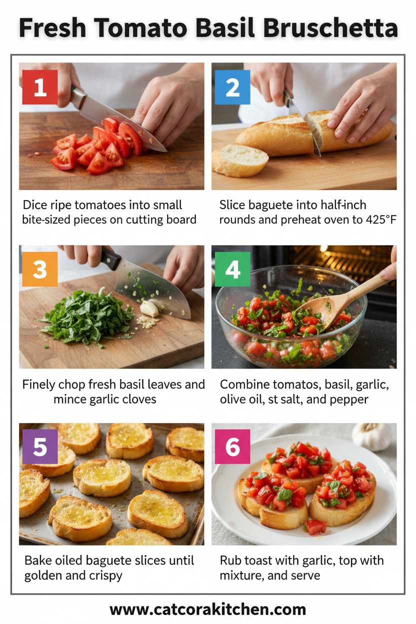 Bruschetta with fresh tomatoes and basil How to Make 