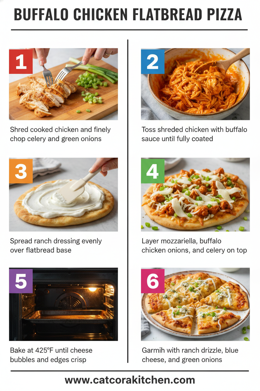 Buffalo chicken flatbread pizza how to make