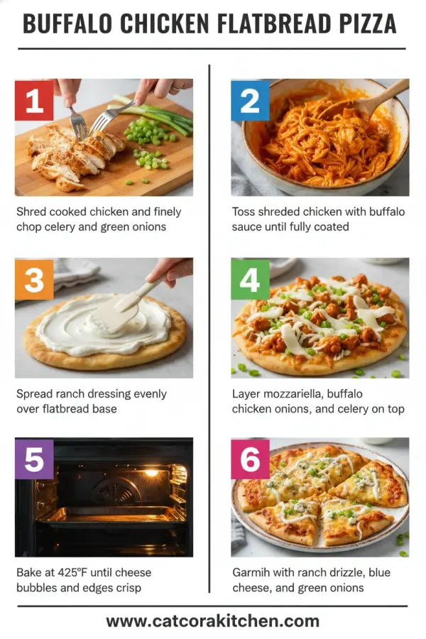 Buffalo chicken flatbread pizza how to make