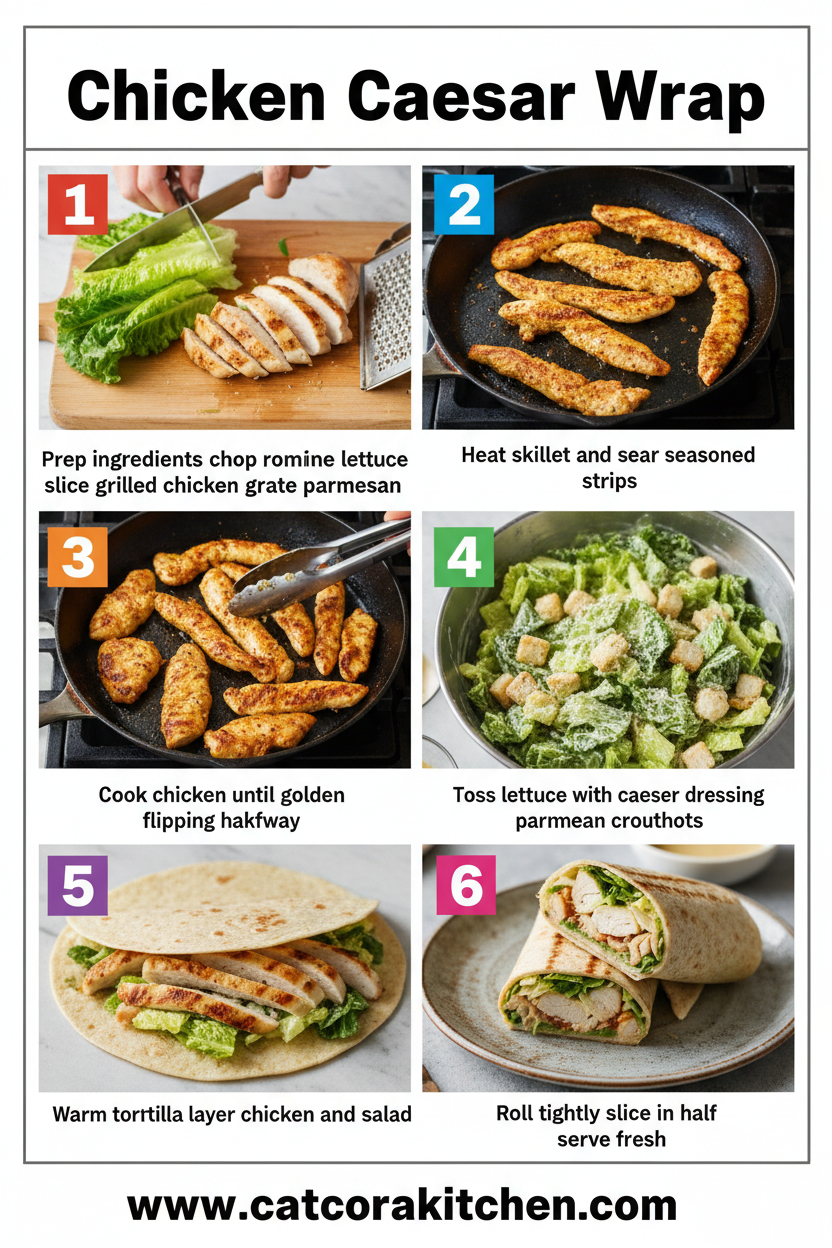 Chicken caesar wrap how to make