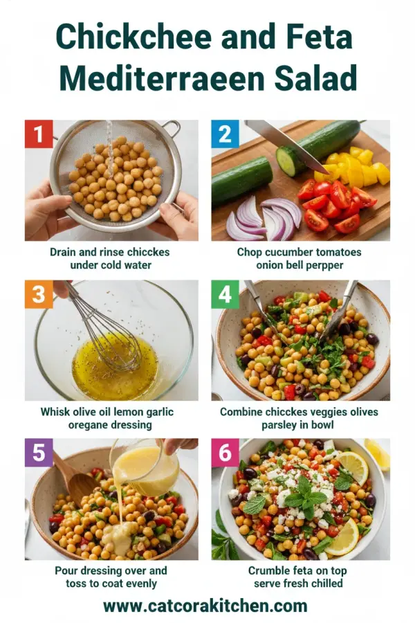 Chickpea and Feta Mediterranean Salad How to Make 