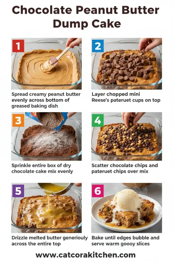 Chocolate peanut butter dump cake How to Make 