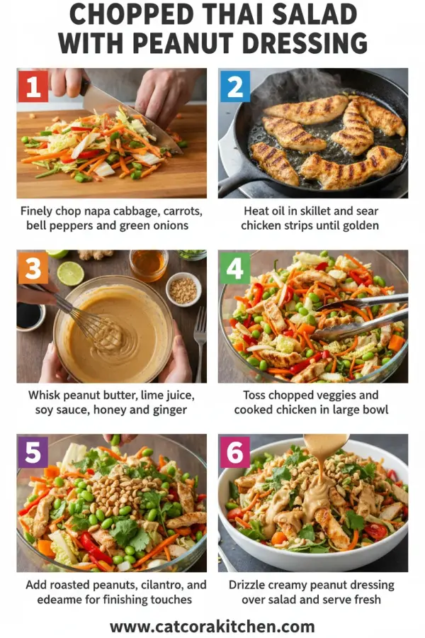 Chopped Thai salad with peanut dressing How to Make