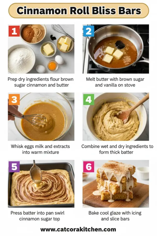 Cinnamon roll bliss bars How to Make