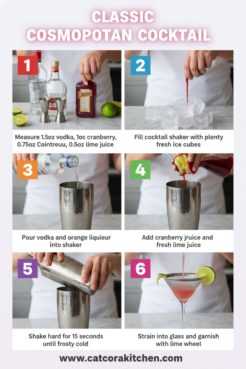 Classic cosmopolitan cocktail How to Make 