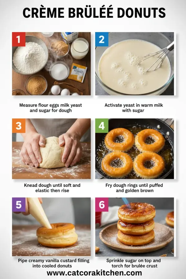Creme brulee donuts How to Make