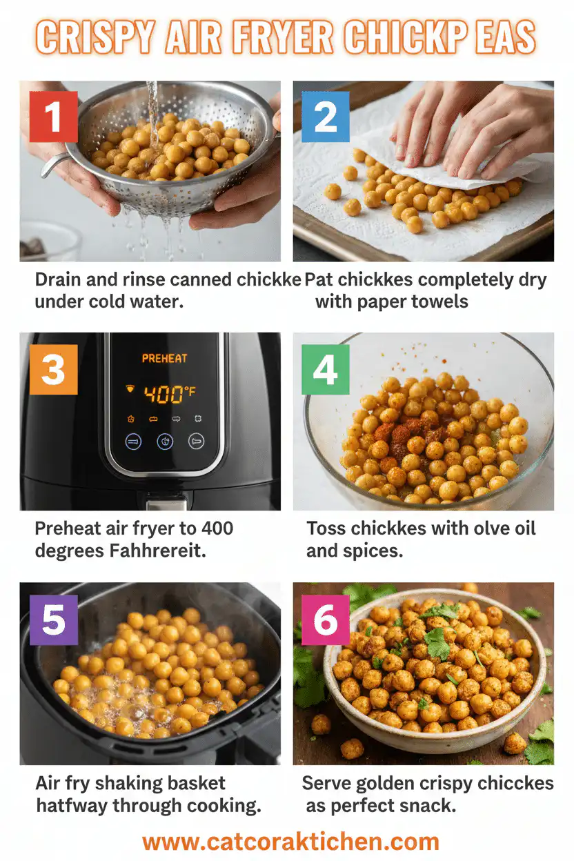 Crispy air fryer chickpeas how to make