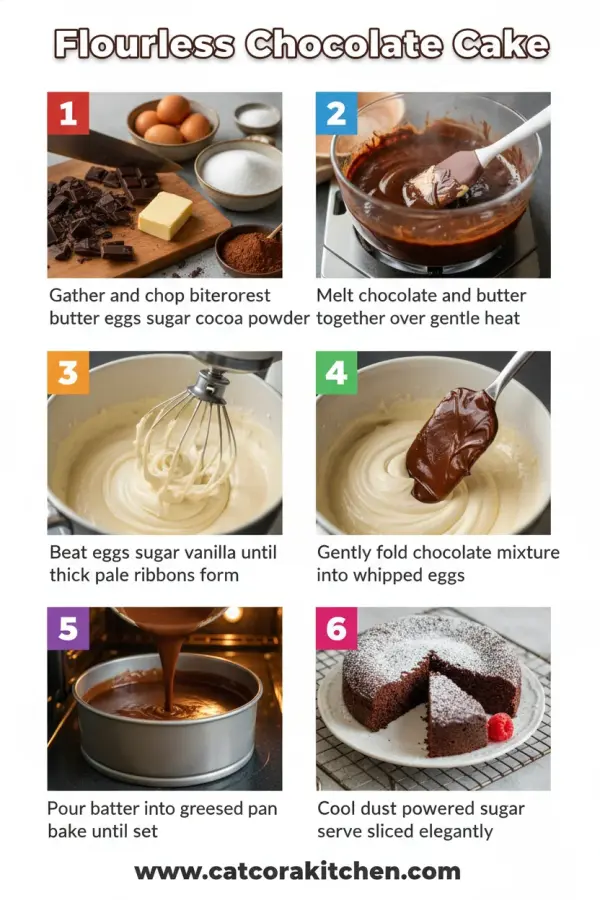 Flourless chocolate cake How to Make